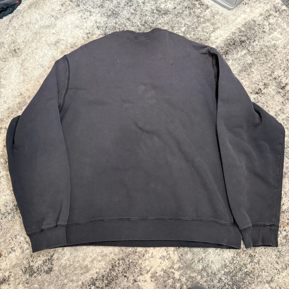 Nike Sportswear Mens XL‎ Crewneck Vintage Faded Black Fleece Pullover Logo